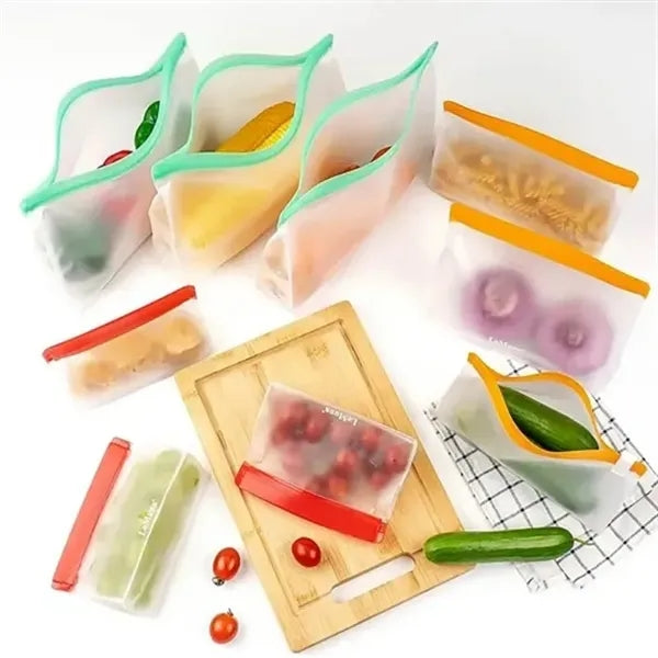 Eco-Friendly Stand-Up Silicone Food Bags