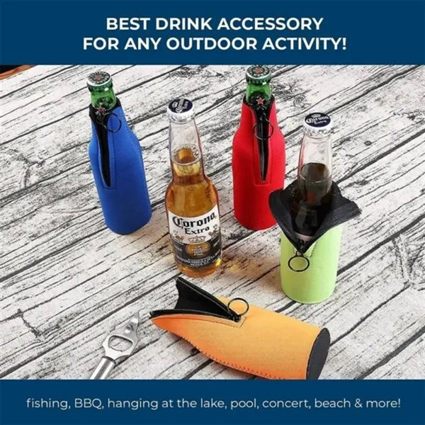 12Oz Insulated Beer Bottle Cooler With Zip