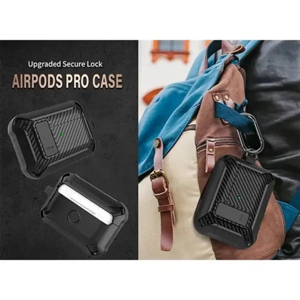Ultra-Tough Locking Armor Case For AirPods Pro