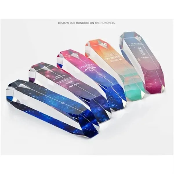 Color Printed Crystal Trophy