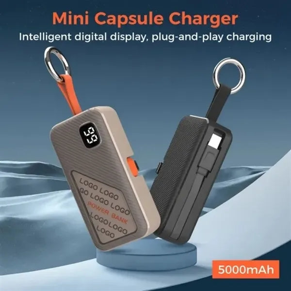 Mini Keychain Power Bank with Fast Charge