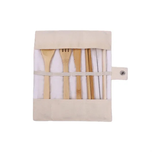 Bamboo Cutlery Set Knife Fork Spoon Chopsticks