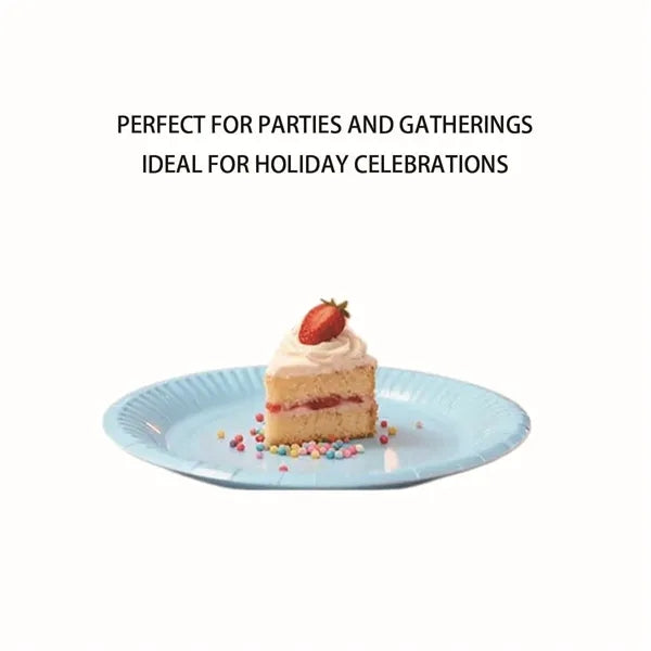 Solid-color disposable paper plates