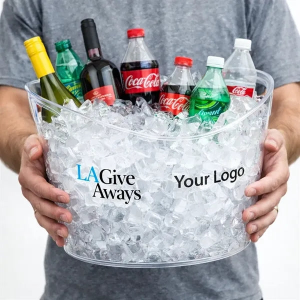 4L Clear PET Beverage Chilling Bucket customised