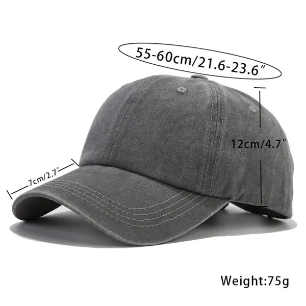 MOQ Unisex Vintage Denim Soft Crown Washed Baseball Cap