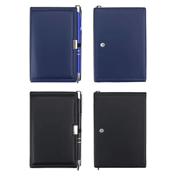 PVC Notepad with Aluminum Ballpoint Pen Set