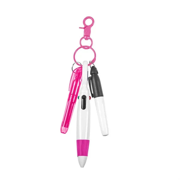 Portable Four-Color Cylindrical Marker Pen