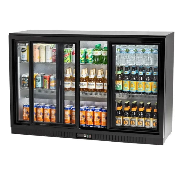 320L Back Bar Refrigerator Sliding Door