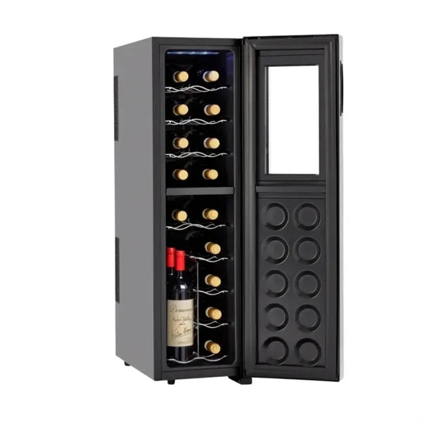 54L 18-Bottle Slimline Dual Zone Wine Cooler