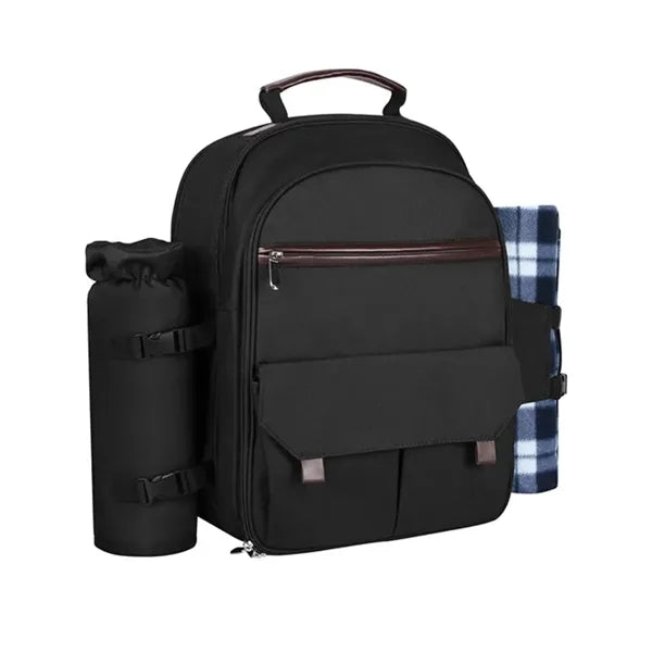 Picnic Backpack with Cooler Bag, Wine Pouch, Blanket