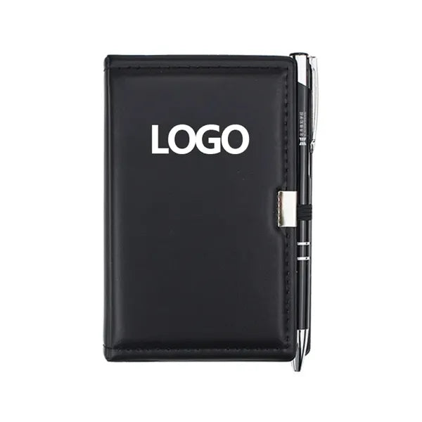PU Leather Sticky Note Notebook with Pen