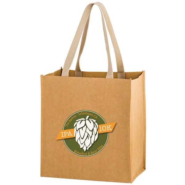 Storm Washable Kraft Paper Grocery Tote Bag