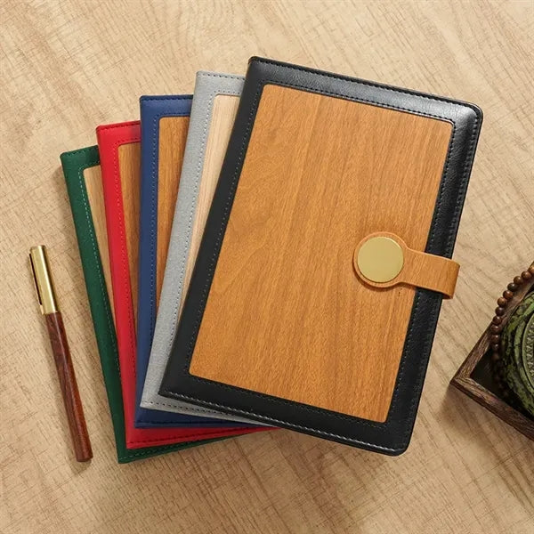A5 Leather Hardcover Notebook W/Magnetic Buckle