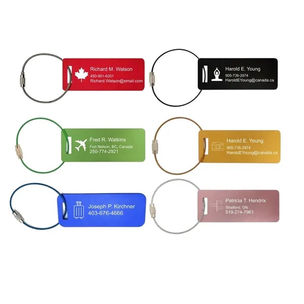 Laser Engraved Aluminum Luggage Tag