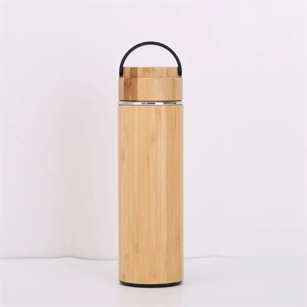 Natural Bamboo Wrapped Vacuum Insulated Water Bottle