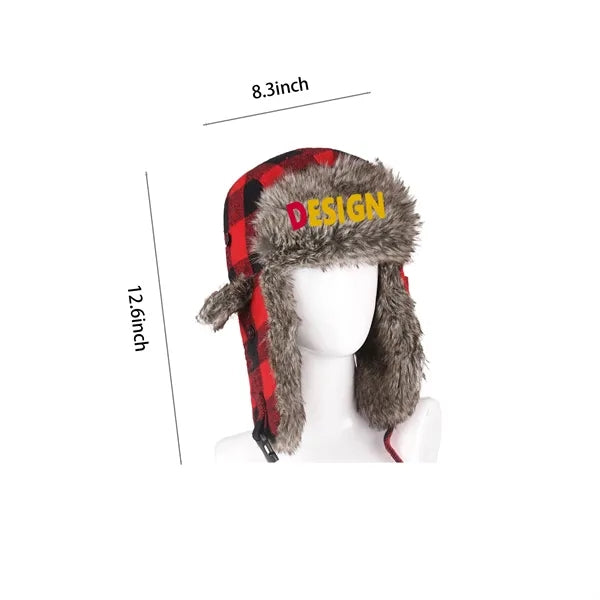 Plaid Trapper hat