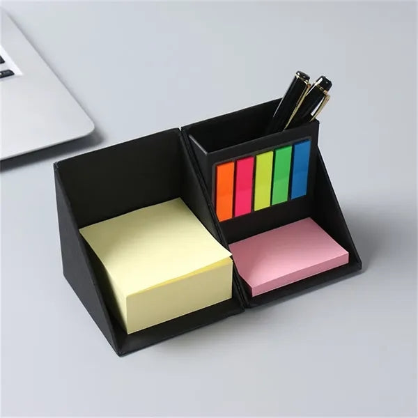 Desk Organizer Cube with Sticky Notes and Pen Holder Office