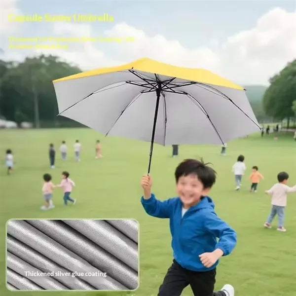 8-ribbed Large Tri-fold Wine Bottle Capsule Umbrella