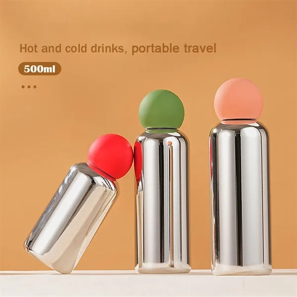 17oz Electroplated Silver Vacuum Insulated Bottle