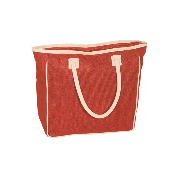 Seville Jute & Canvas Tote Bag