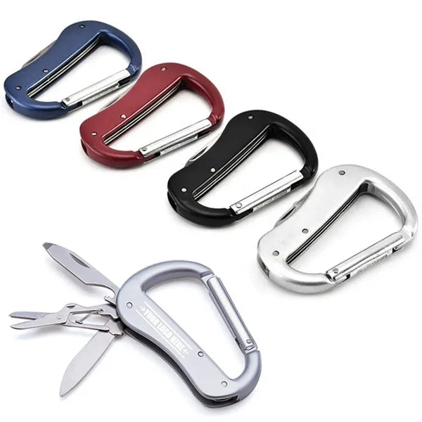 Outdoor Multi-Function Knife and Scissors Tool with Carabine