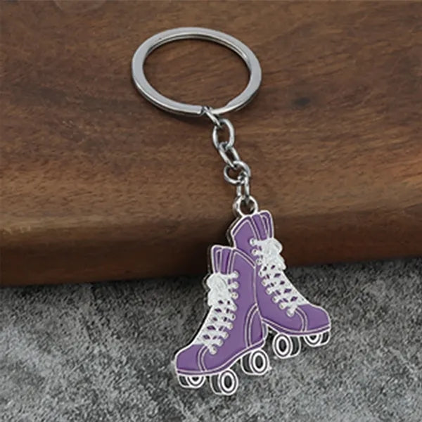 Creative Roller Skate Shape Metal Keychain