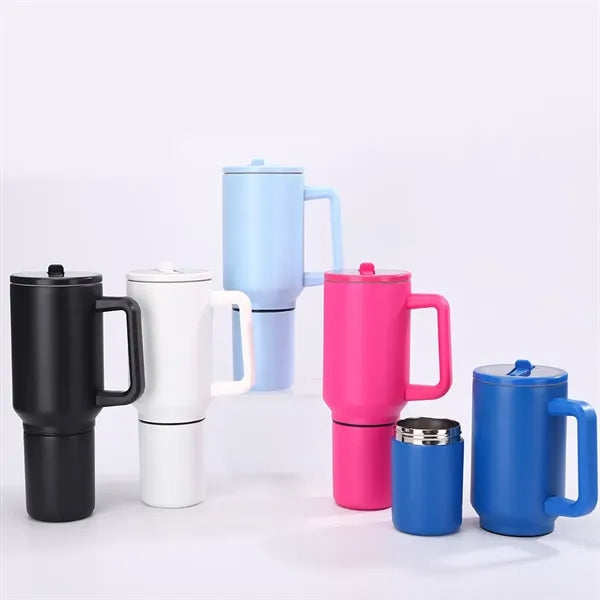 40oz 3-in-1 Handle Insulated Portable Detachable Car Mug