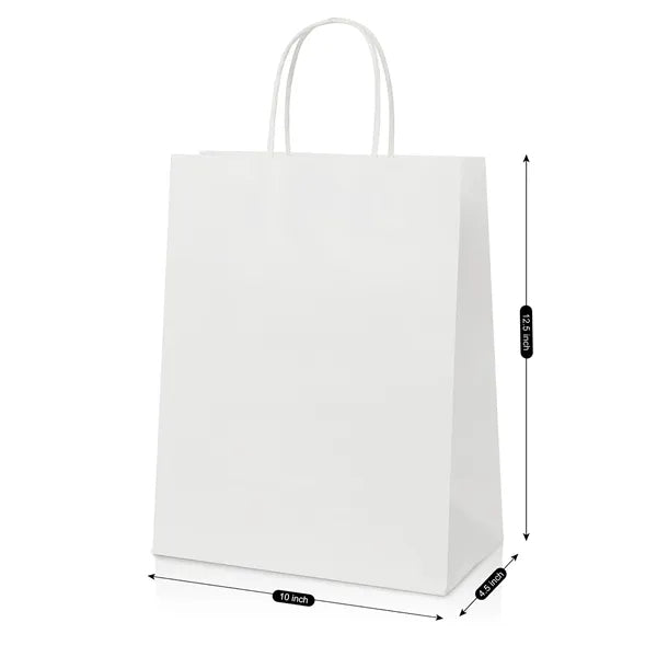 Kraft Paper Tote with Twisted Handles and Flat Bottom