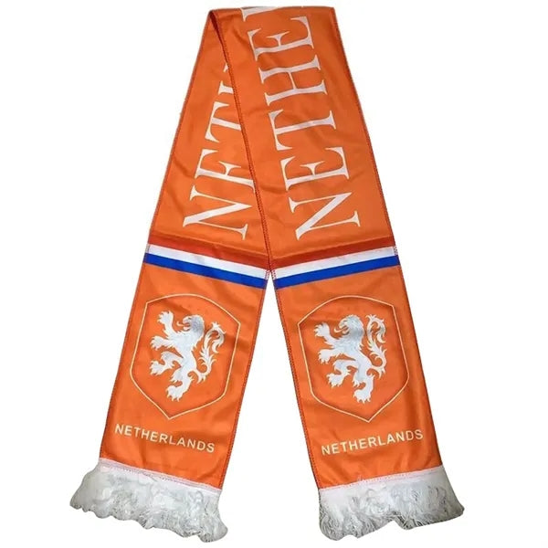 Acrylic Knitted Stadium Sports Scarf With Fringe