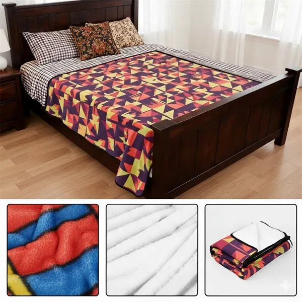 300 GSM Soft Plush Flannel Throw Sublimation Blanket 50" X 6
