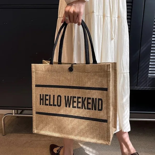 Jute Market Tote Bag