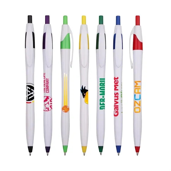 Black Inks Plastic Retractable Ballpoint Pen