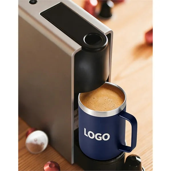 Mug with Lid and Handle, 14oz Stainless Steel Cup