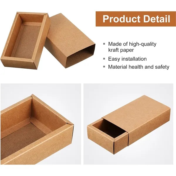 3.15 Inch Kraft Paper Easy Fold Drawer Box