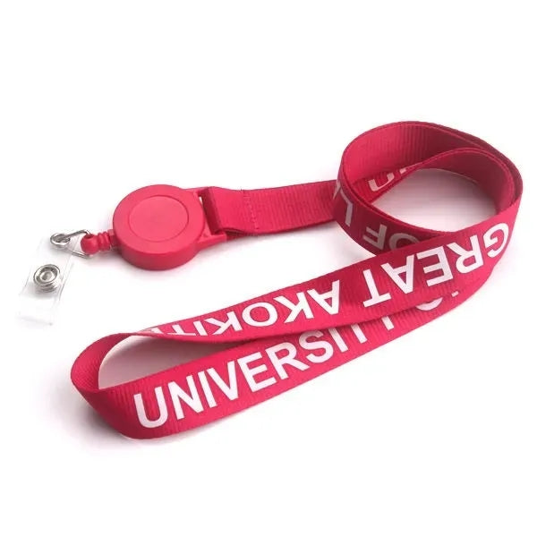 3/4" Retractable Polyester Lanyard