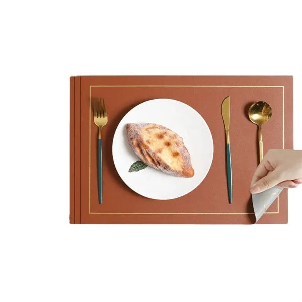 Double-sided leather placemat