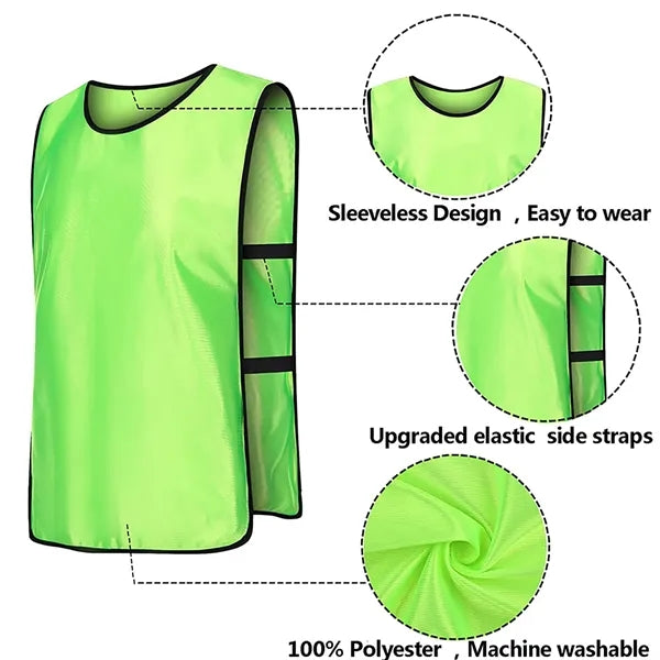 Breathable Mesh Scrimmage Training Vests for Soccer