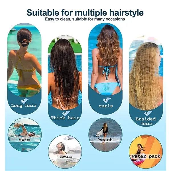 Extra Large Silicone Swim Cap for Long Hair