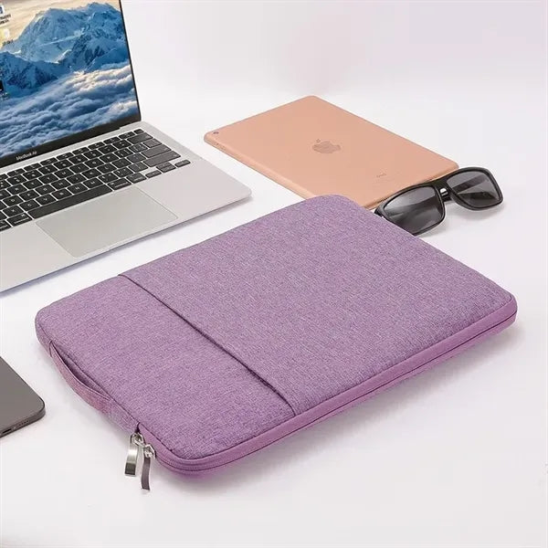 Oxford Laptop Sleeve w/Front Accessory Pocket & Plush Inside