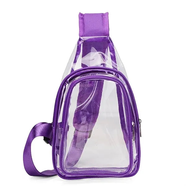 Sling Travel Clear PVC Transparent Cross Body Backpack