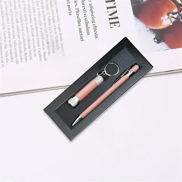 Soft Stylus Metal Ballpoint Pen And Flashlight Gift Set