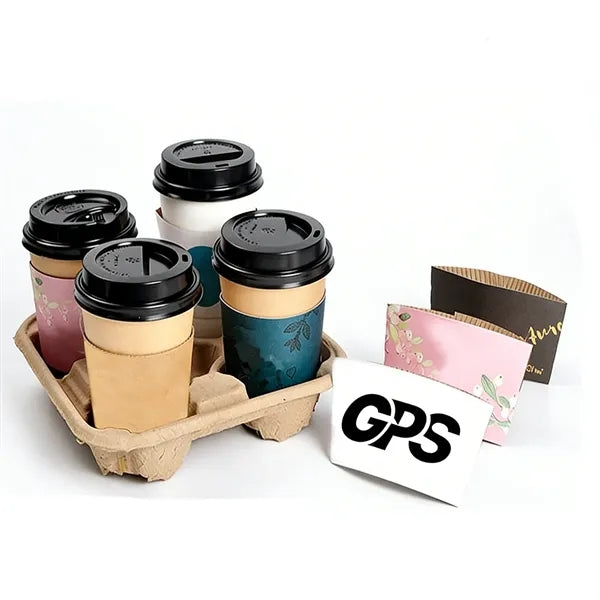 Disposable Kraft Paper Coffee Cup Sleeve