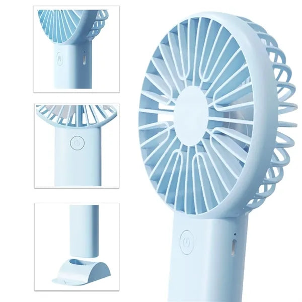 Compact Mini Fan with Integrated Phone Stand