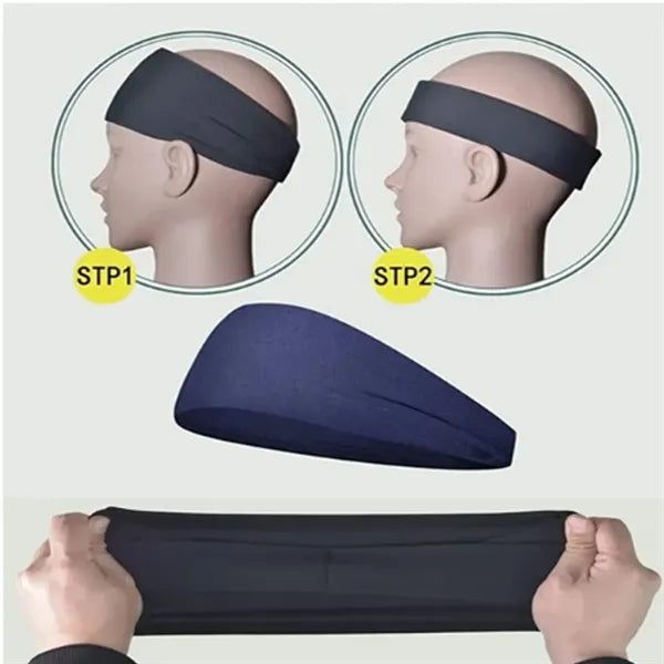 5 Pack High Elasticity Moisture Wicking Sports Headbands