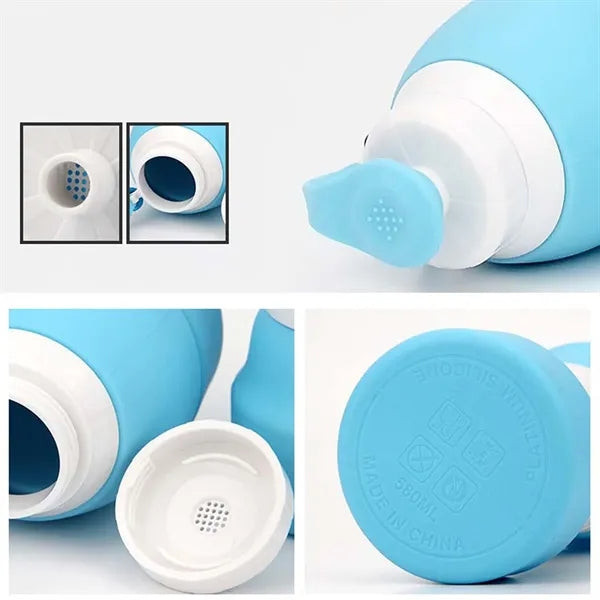 20 oz Silicone Collapsible Water Bottle