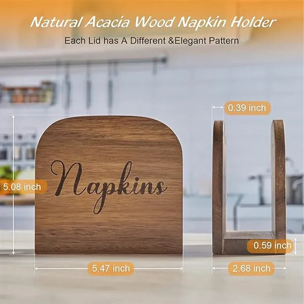 Upright Wooden Napkin Dispenser