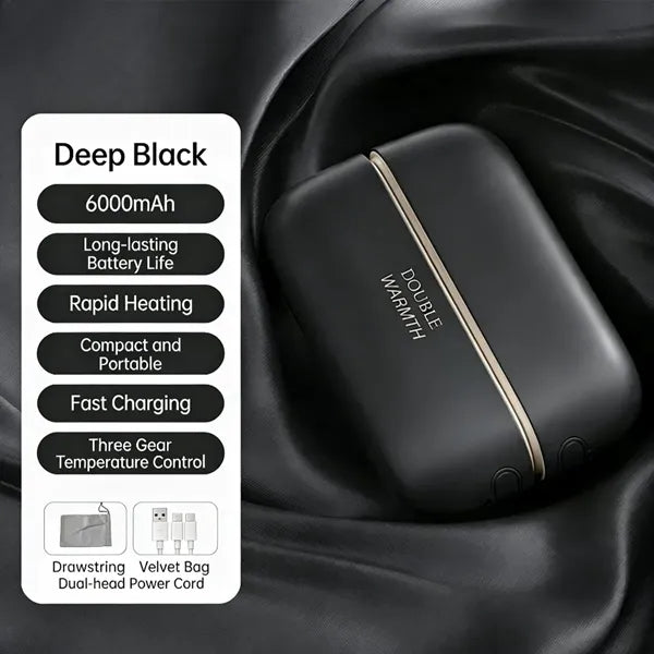 Split Magnetic Rechargeable Hand Warmer With Dual Heating
