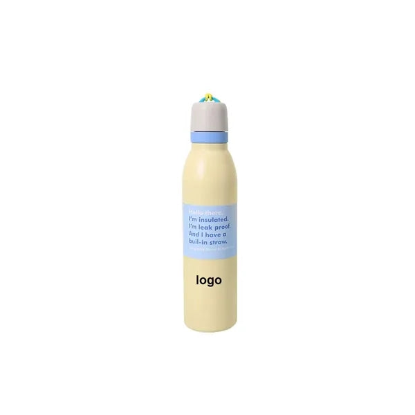 Twist Insulated Stainless Steel Water Bottle with Straw