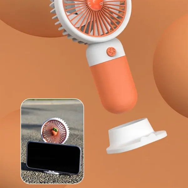 USB Mini Handheld Fan Rechargeable with Phone Stand