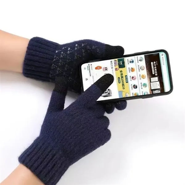 Touchscreen Knit Winter Gloves with Anti Slip Grip